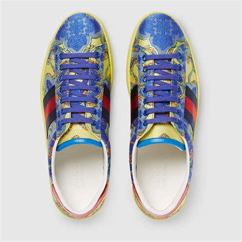 gucci floral sneakers mens|Gucci ace low top sneakers.